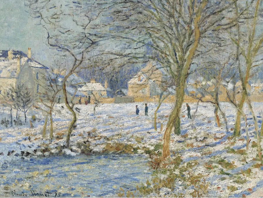 Jezioro, efekt śniegu - Claude Monet