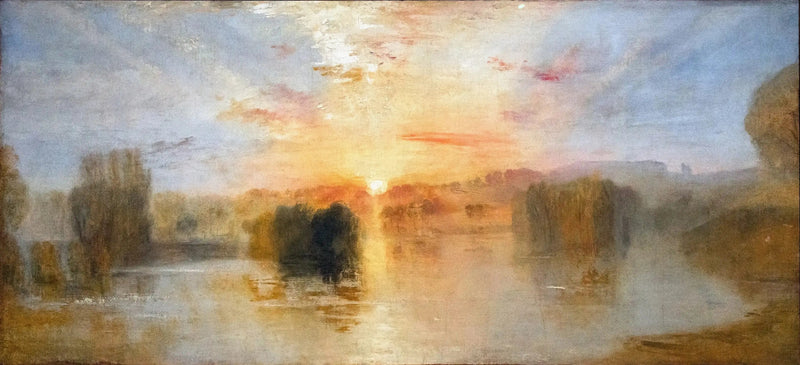 Jezioro, Petworth, zachód słońca; Przykład studium - J. M. W. Turner