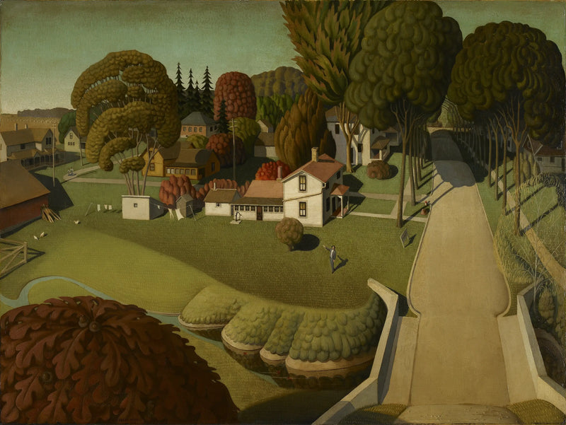 Miejsce urodzenia Herberta Hoovera, West Branch, Iowa - Grant Wood