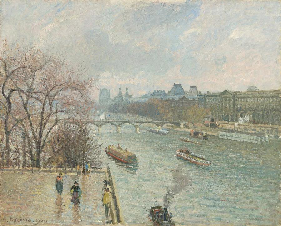 Luwr, Popołudnie, Deszczowa pogoda (Pierwsza seria) - Camille Pissarro