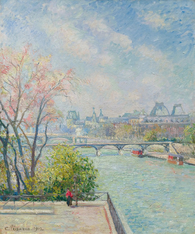 Luwr, poranek, wiosna - Camille Pissarro