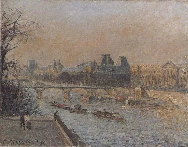 Luwr, zachód słońca, seria 3 - Camille Pissarro