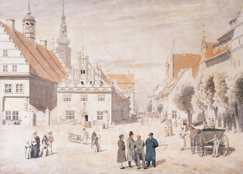 Targ w Greifswaldzie - Caspar David Friedrich