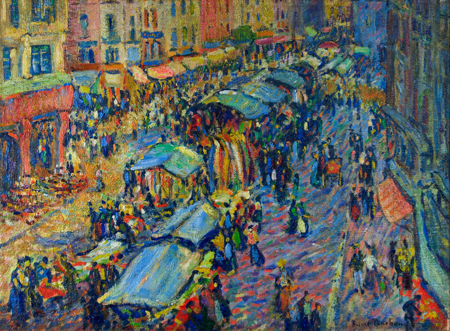 Rynek w Pont Audemer - Robert Antoine Pinchon