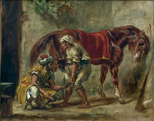 Le maréchal ferrant - Eugène Delacroix image 1 reproduction artisanale de tableau