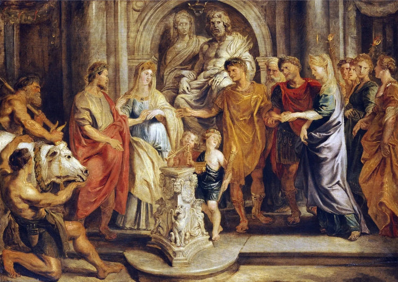 Ślub Konstantyna i Fausty oraz Constantii i Licyniusza - Peter Paul Rubens