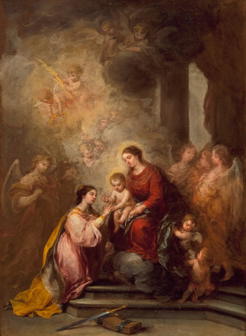Mistyczne małżeństwo świętej Katarzyny - Bartolomé Esteban Murillo