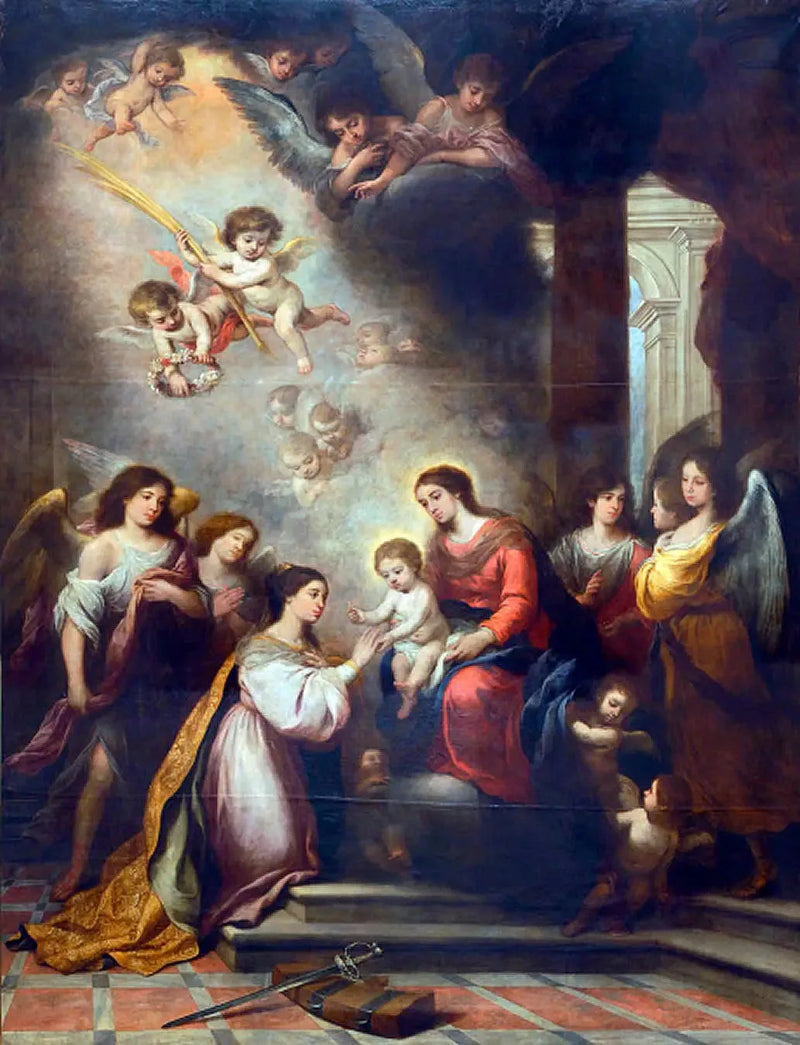 Mistyczne zaślubiny Świętej Katarzyny - Bartolomé Esteban Murillo