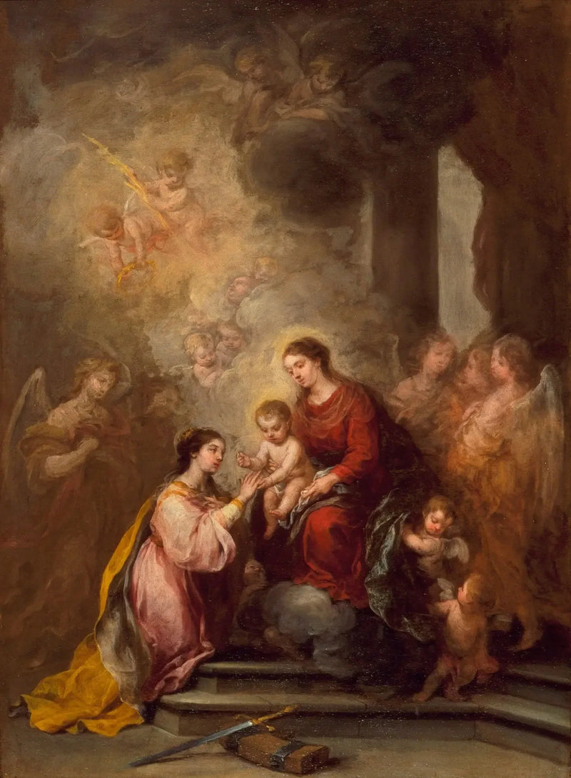 Mistyczne małżeństwo świętej Katarzyny - Bartolomé Esteban Murillo
