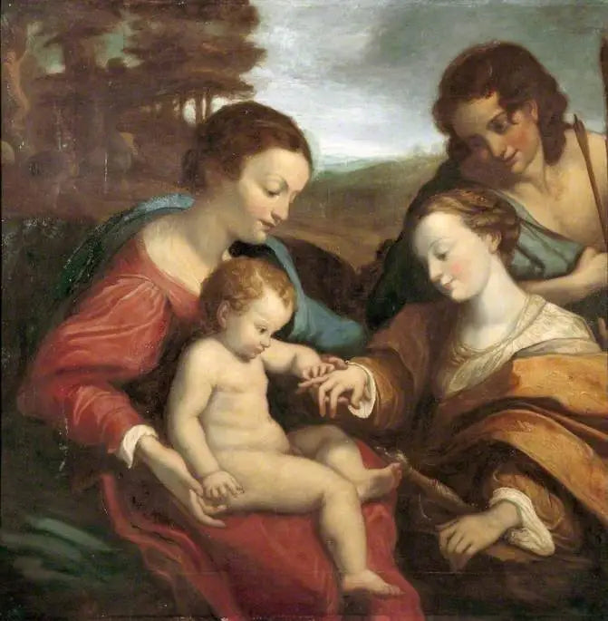 Mistyczne małżeństwo świętej Katarzyny Aleksandryjskiej - Antonio da Correggio