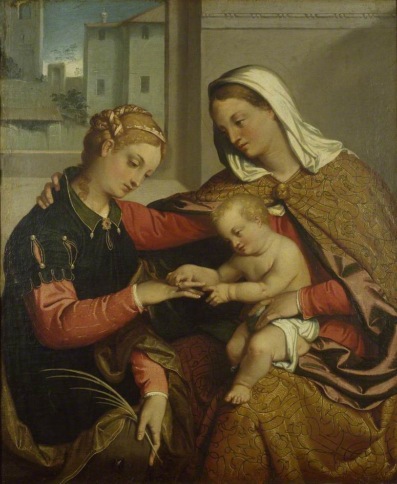Mistyczne małżeństwo świętej Katarzyny - Giovanni Battista Moroni