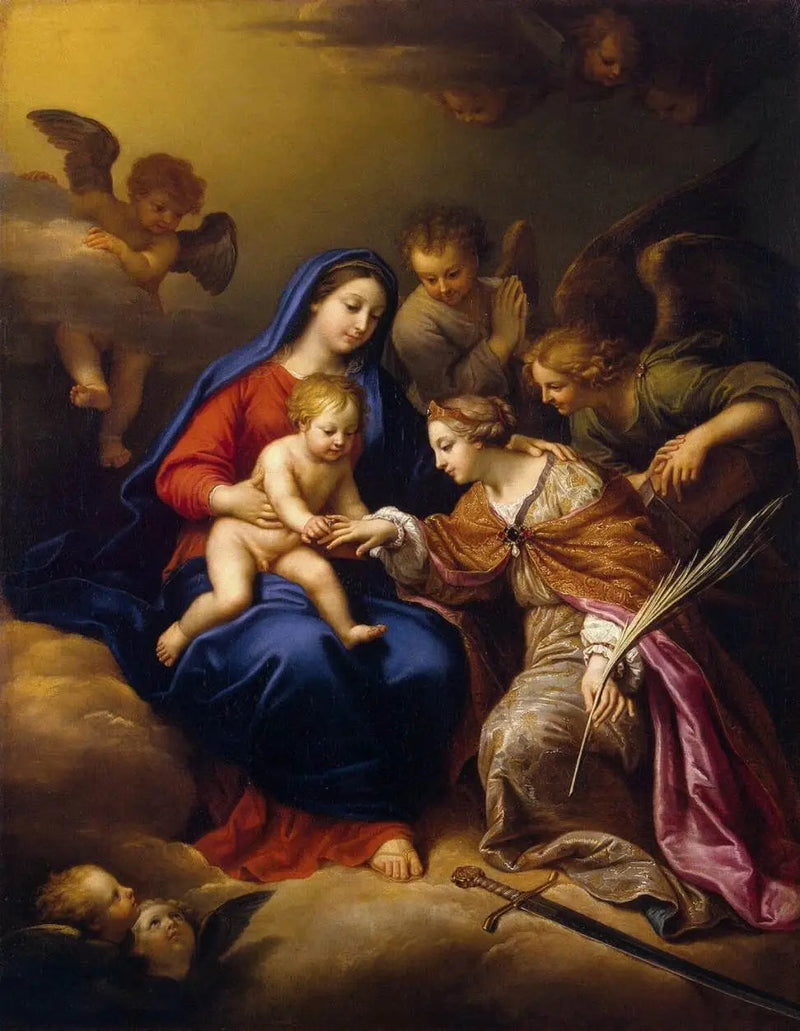 Mistyczne zaślubiny świętej Katarzyny (Muzeum Ermitażu) - Pierre Mignard