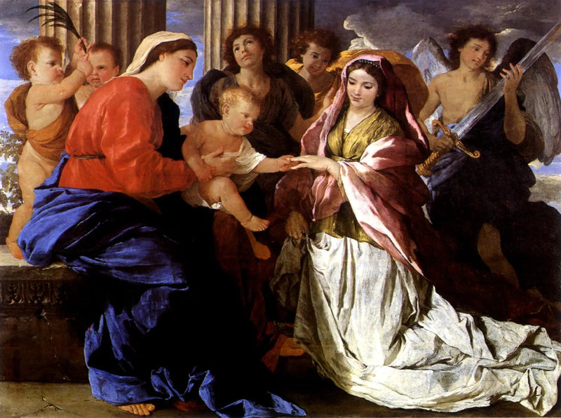 Mistyczne zaślubiny Świętej Katarzyny - Nicolas Poussin