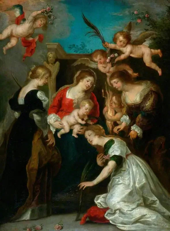 Mistyczne małżeństwo świętej Katarzyny - Peter Paul Rubens