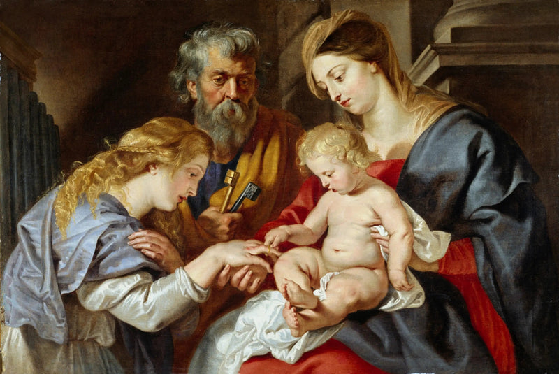 Mistyczne małżeństwo świętej Katarzyny - Peter Paul Rubens