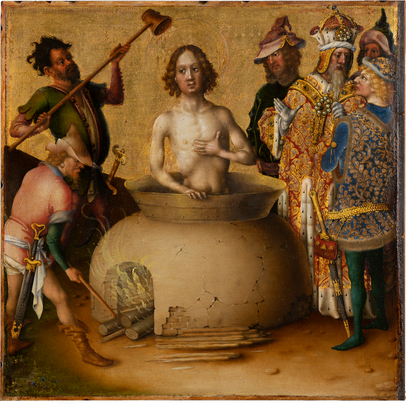 Męczeństwo apostołów: męczeństwo św. Jana Ewangelisty - Stefan Lochner