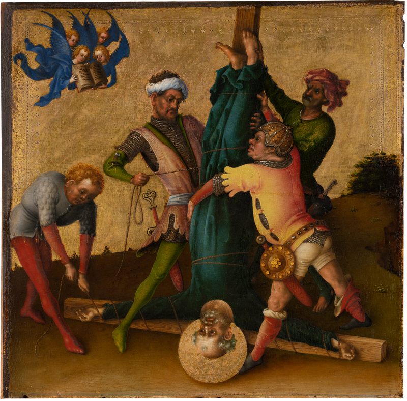 Męka apostołów: męczeństwo świętego Piotra - Stefan Lochner