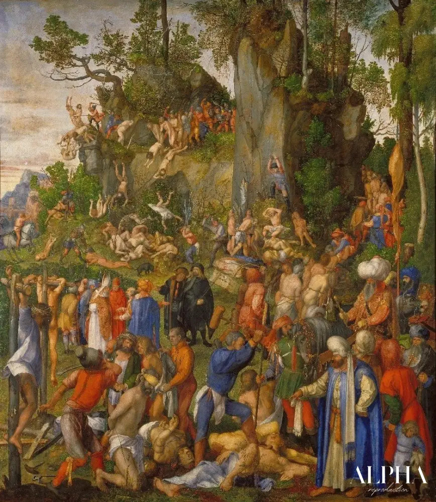 Le martyre des dix mille - Albrecht Dürer - Reproductions de tableaux et peintures haut de gamme