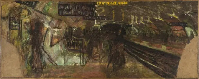 Le Métro, la station Villiers - Édouard Vuillard image 1 copie peinte à la main à l’huile