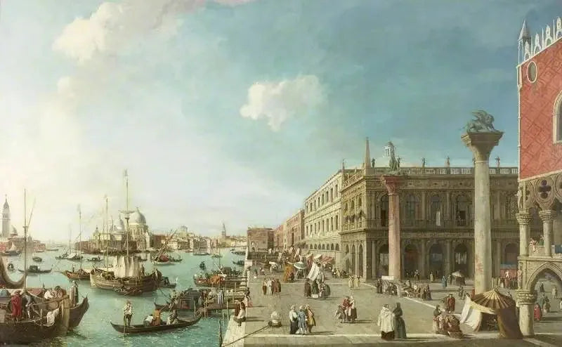 Molo, Wenecja, widok na zachód - Canaletto