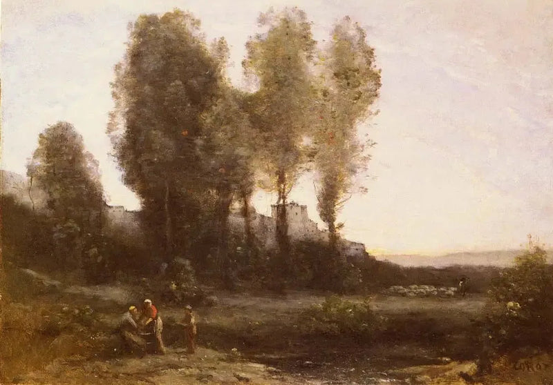 Klasztor za drzewami - Jean-Baptiste Camille Corot
