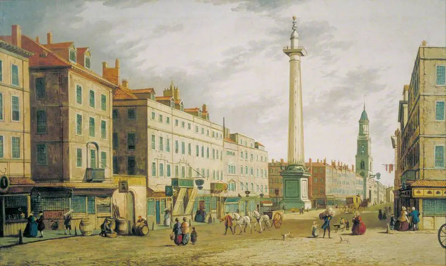 Pomnik na Gracechurch Street, Londyn - Canaletto