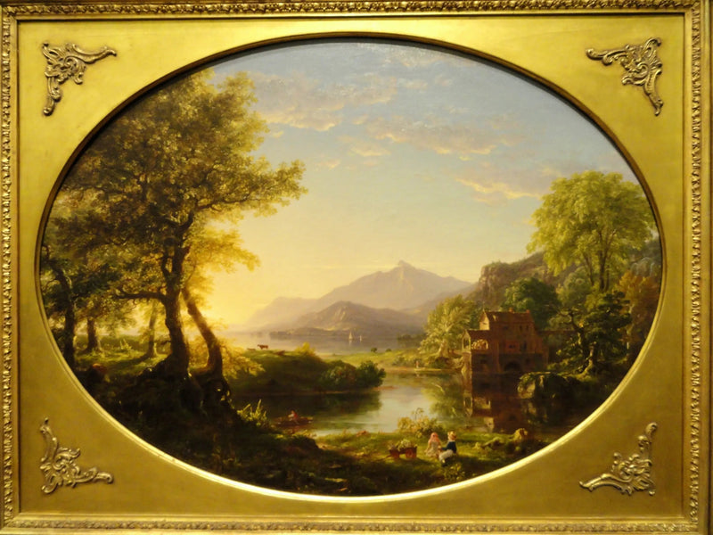 Młyn, zachód słońca - Thomas Cole