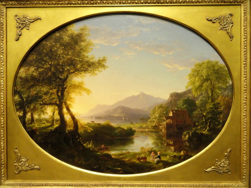 Młyn, zachód słońca - Thomas Cole