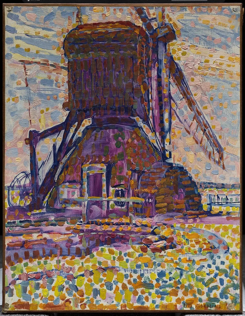 Młyn w Winkel, wersja pointylizmu - Piet Mondrian