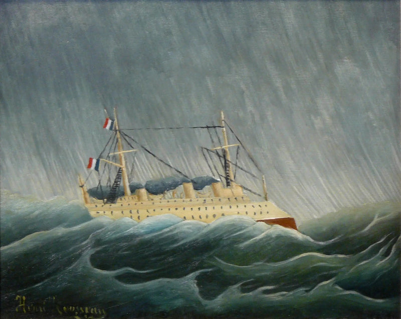 Statek w burzy - Henri Rousseau
