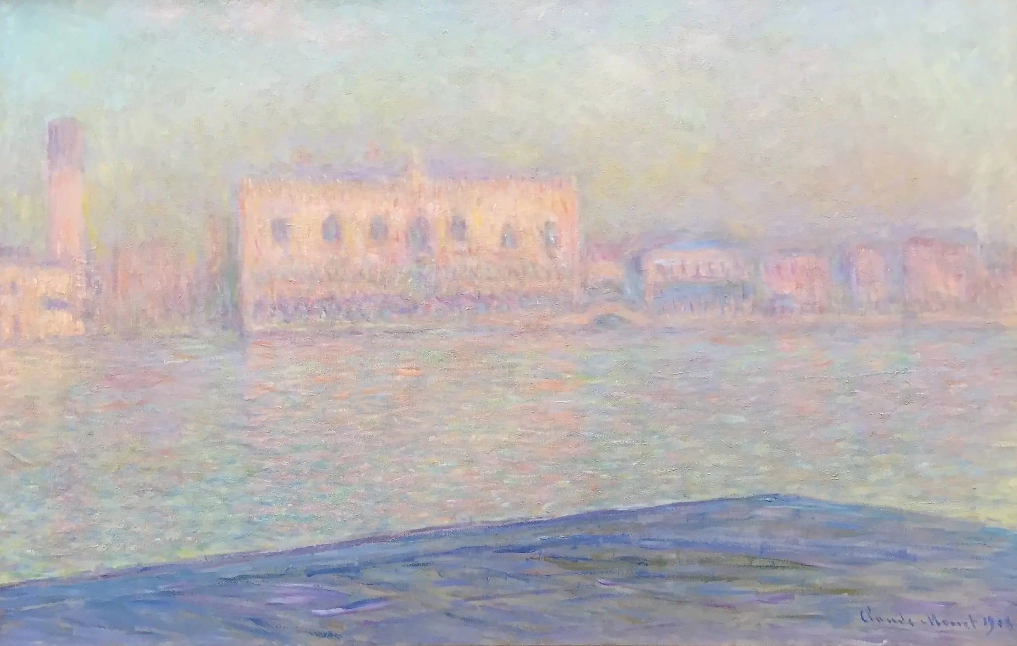 Le Palais Ducal vu de Saint-Georges Majeur - Claude Monet image 1 copie peinte à la main à l’huile