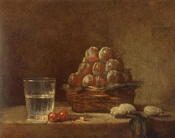 Kosz na śliwki - Jean Simeón Chardin