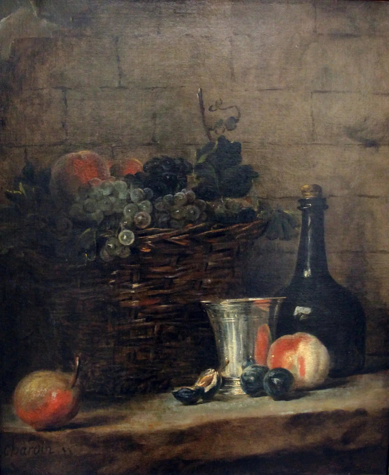Kosz z winogronami - Jean Simeón Chardin