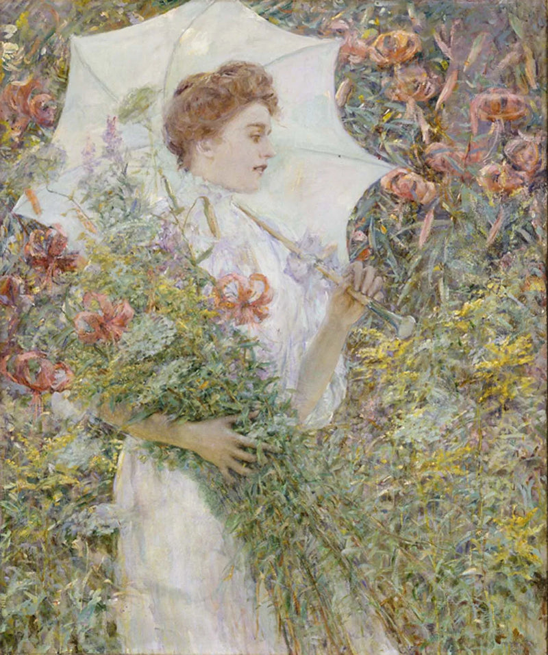 Biały parasol - Robert Lewis Reid