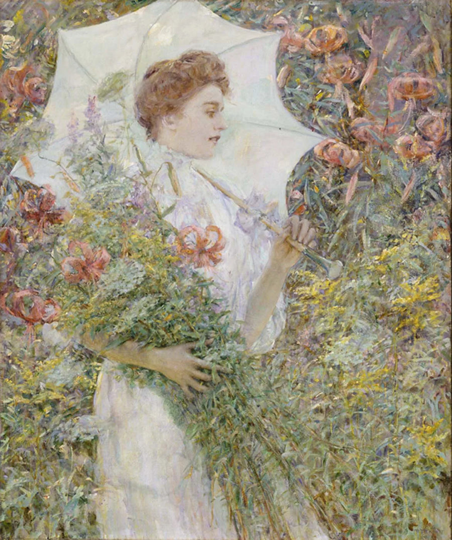 Biały parasol - Robert Lewis Reid