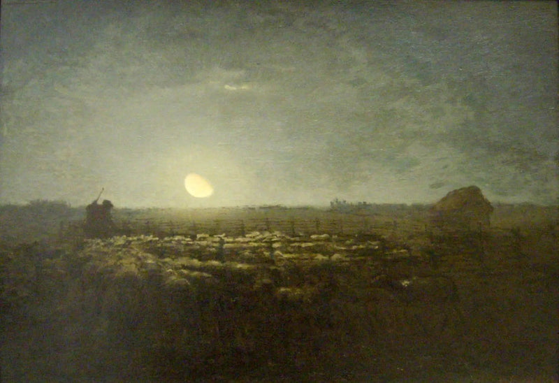 Park owiec, światło księżyca - Jean-François Millet