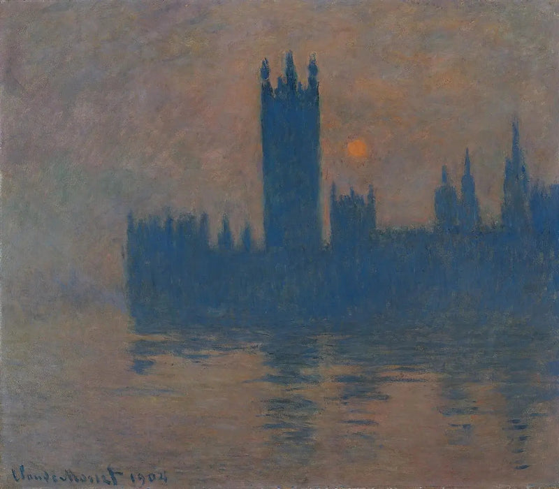 Parlament, zachód słońca - Claude Monet