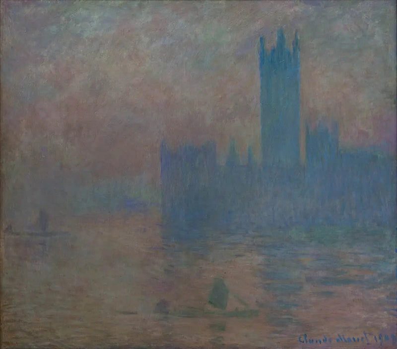 Parlament w Londynie, efekt mgły - Claude Monet