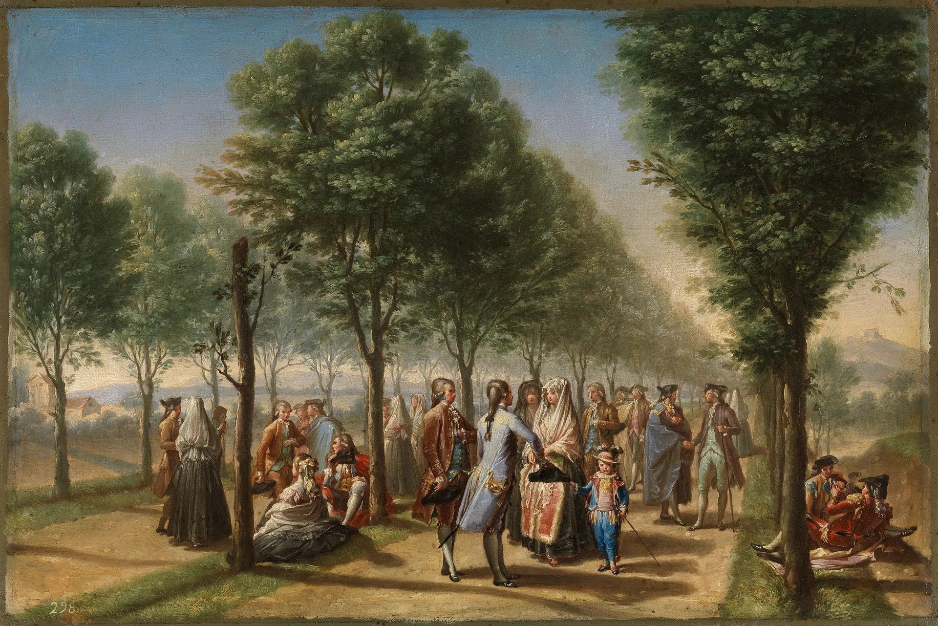 Le Paseo de las Delicias - Francisco Bayeu image 1 reproduction d’œuvre d’art à l’huile