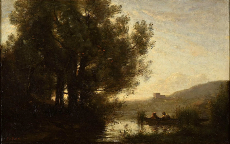 Przejście rzeki - Jean-Baptiste Camille Corot
