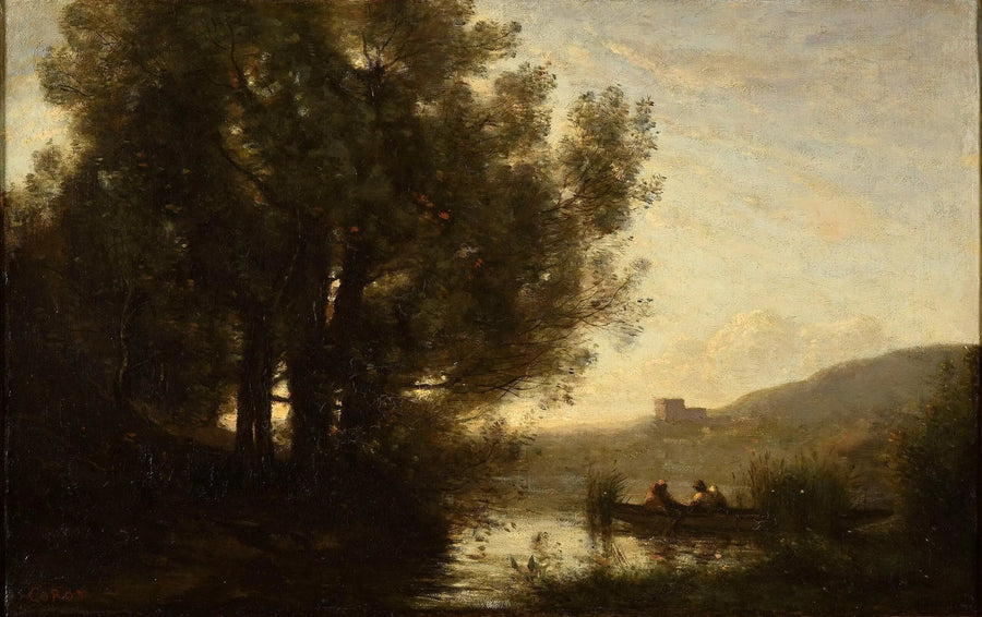 Przejście rzeki - Jean-Baptiste Camille Corot