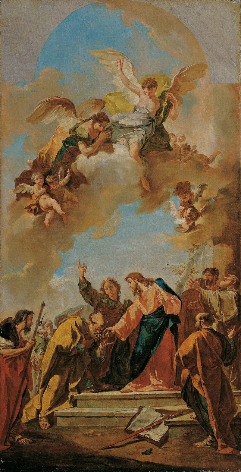 Przekazanie kluczy Peterowi - Giovanni Battista Pittoni