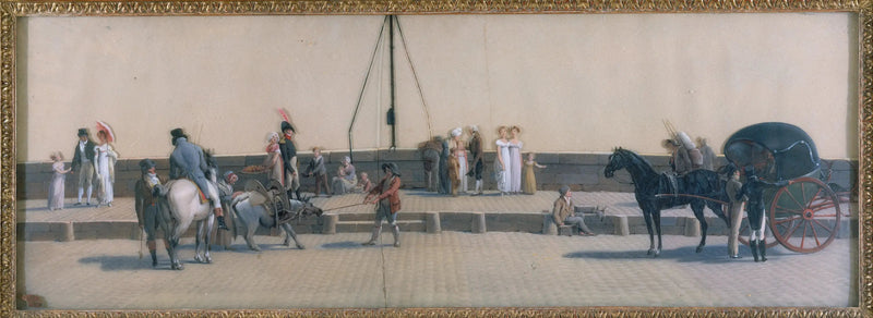 Przejście przez most Royal, około 1800 - Louis-Léopold Boilly