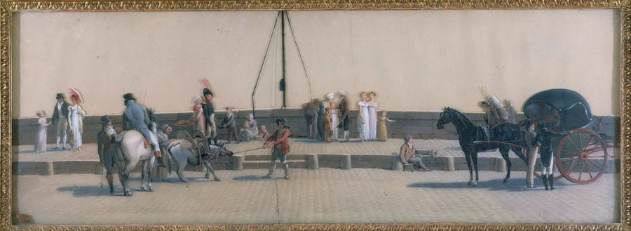 Przejście przez most Royal, około 1800 - Louis-Léopold Boilly
