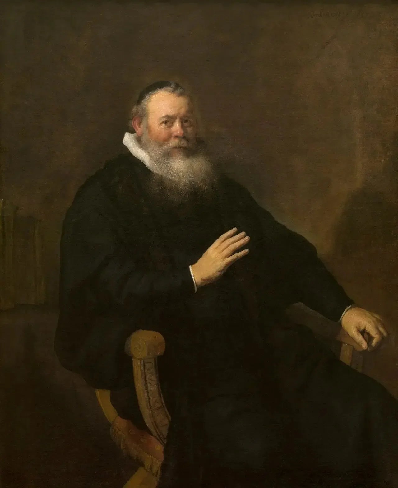 Le pasteur Eleazar Swalmius - Rembrandt image 1 reproduction de peinture à l’huile