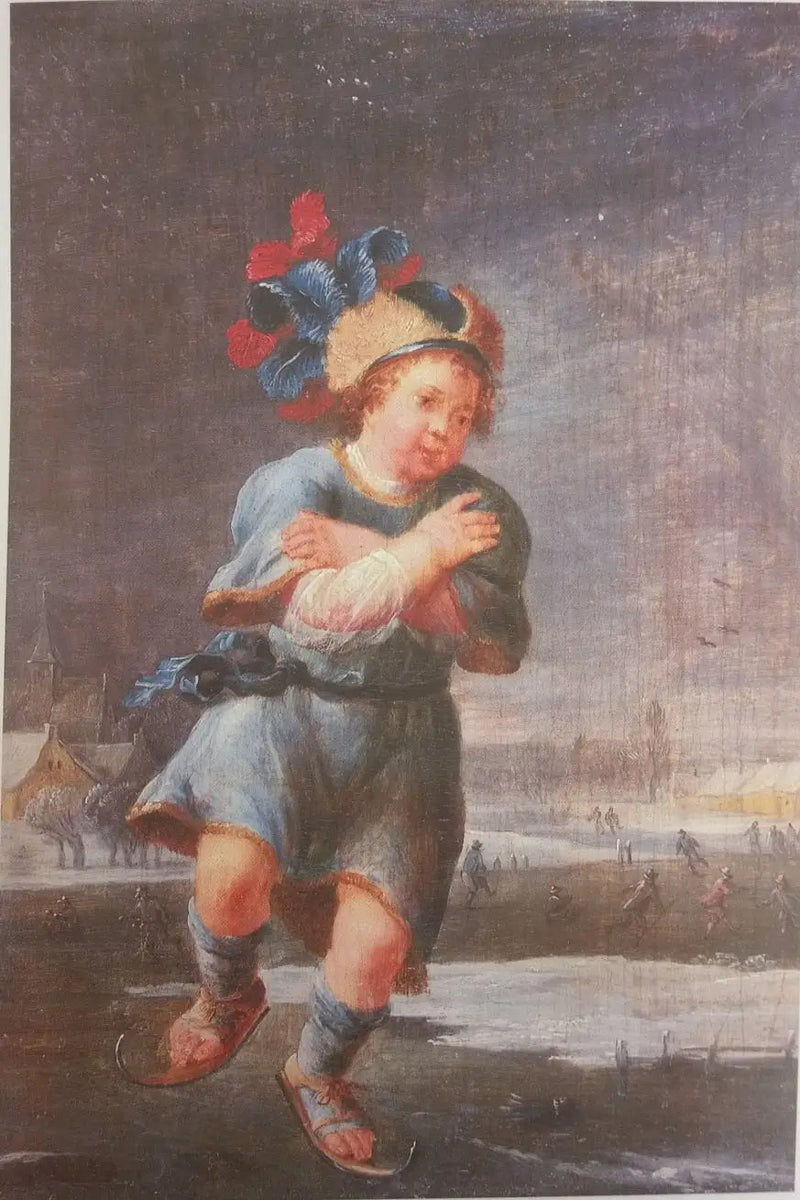 Łyżwiarz na lodzie - David Teniers Młodszy