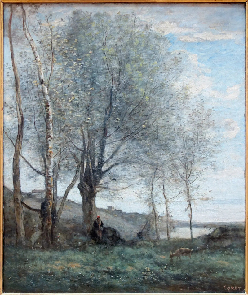 Pasterz z dwoma kozami - Jean-Baptiste Camille Corot