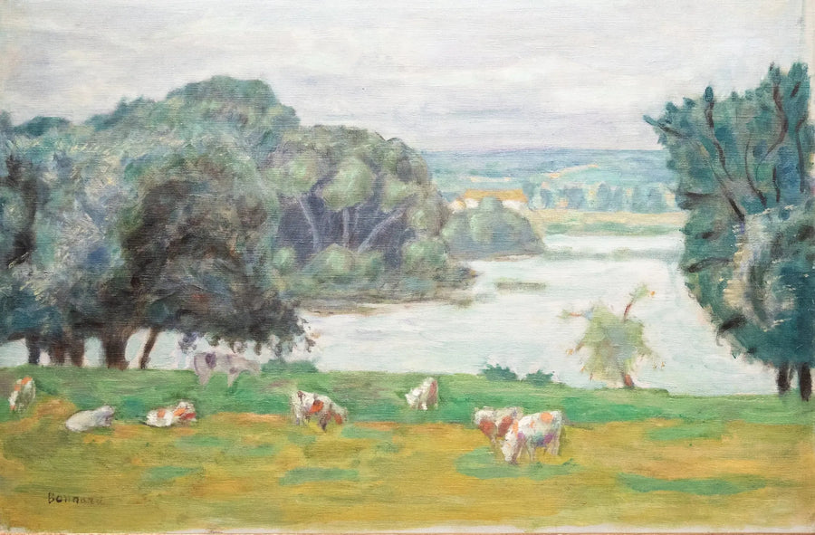 Pastwisko, brzeg Sekwany - Pierre Bonnard