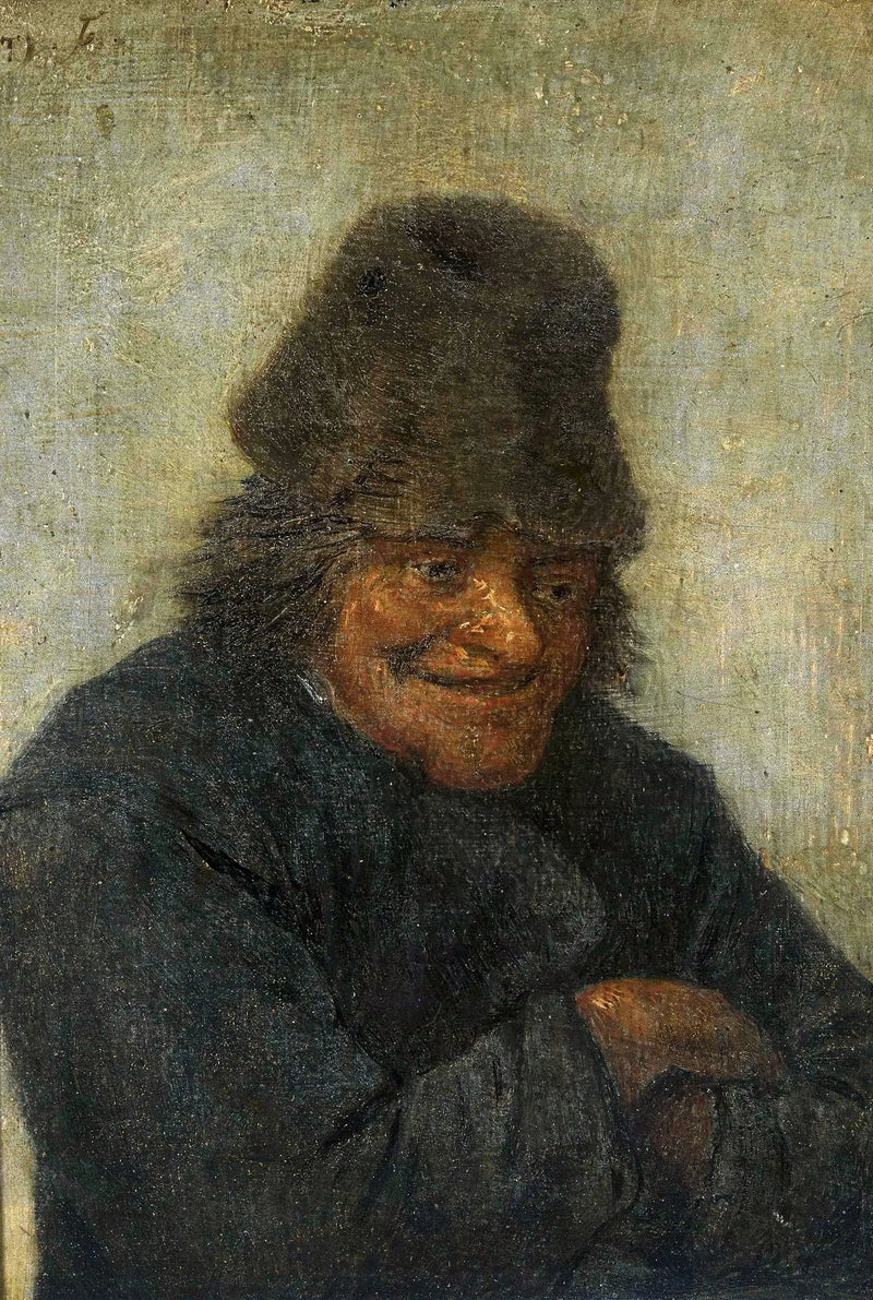 Uśmiechnięty chłop. - David Teniers młodszy