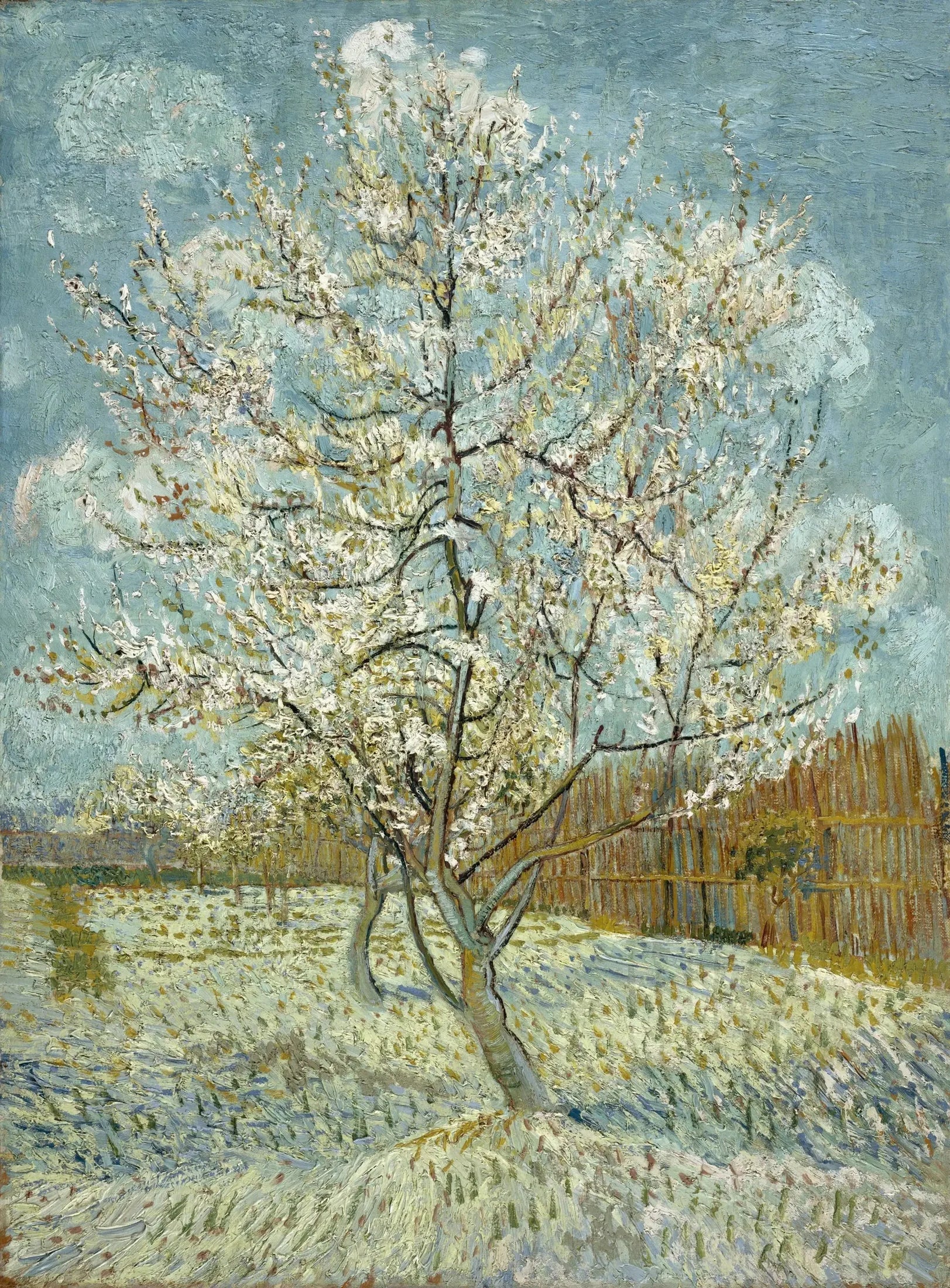 Reproduction du tableau « Le pêcher rose - Vincent van Gogh » par Alpha Reproduction en peinture à l’huile